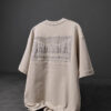 Da Vinci Kabartma Baskılı Oversize Tshirt