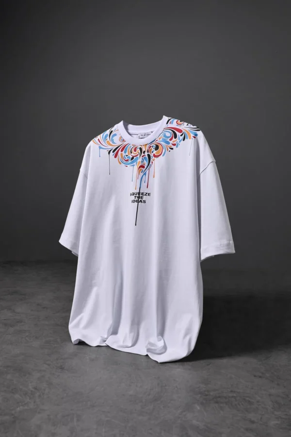 Slatra Erkek Ideas Yaka Baskılı Oversize Tshirt
