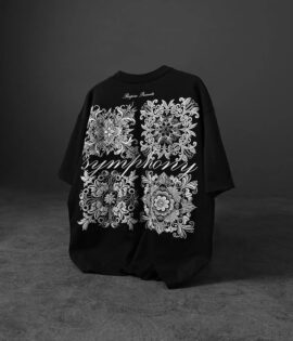 Symphony Kabartma Baskılı Oversize Tshirt